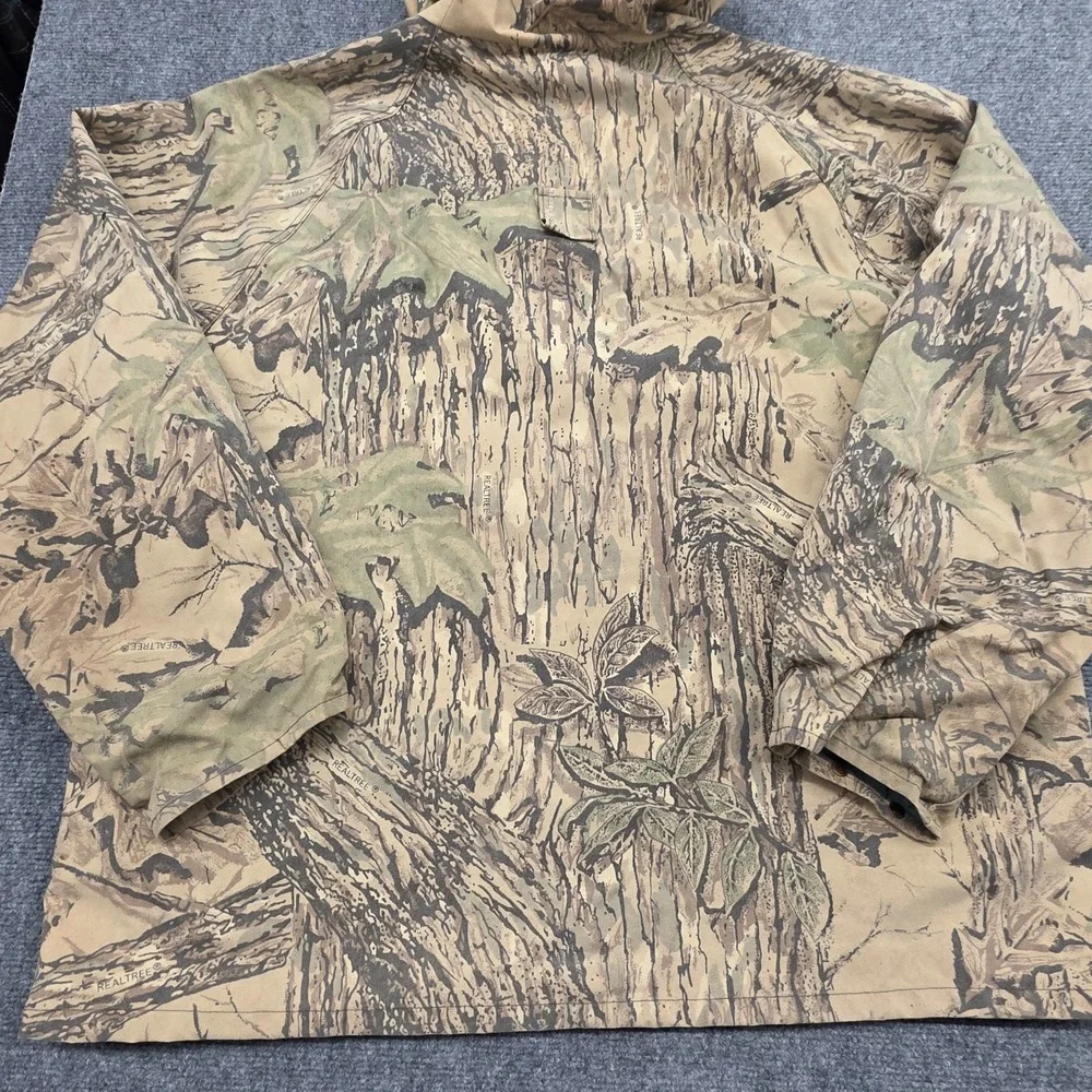 Vintage Cabelas Realtree Camo Goretex Jacket Mens XL XLarge Made In USA Snap Zip